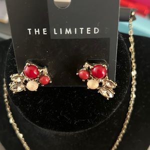 NWT Limited red jewel earrings